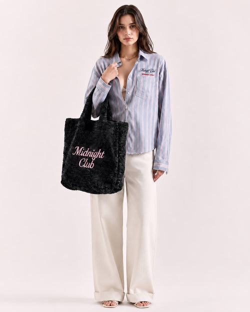 Costal blue stripe relaxed fit shirt