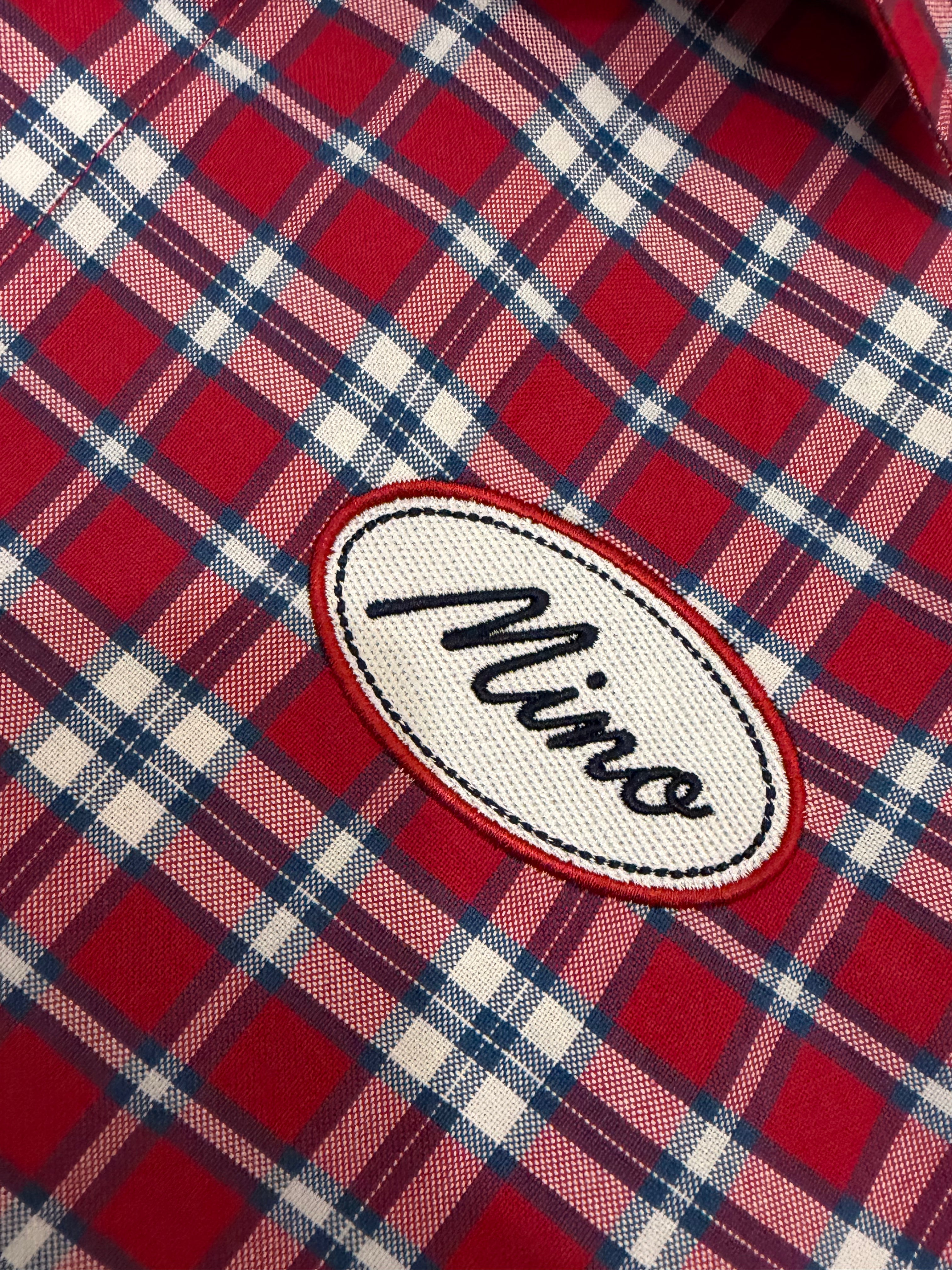 Cherry Riot- Red Plaid Checkered Boxy-Fit Shirt
