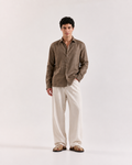 Oat Brown 60Lea Linen- Relaxed Fit Shirt