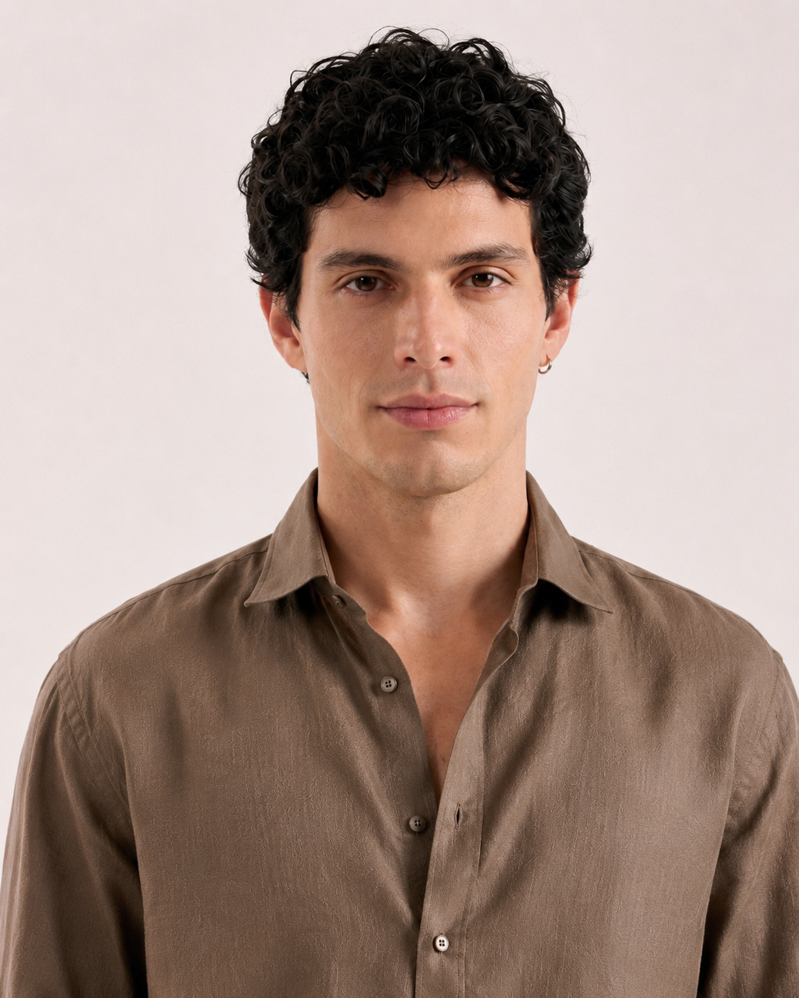 Oat Brown 60Lea Linen- Relaxed Fit Shirt