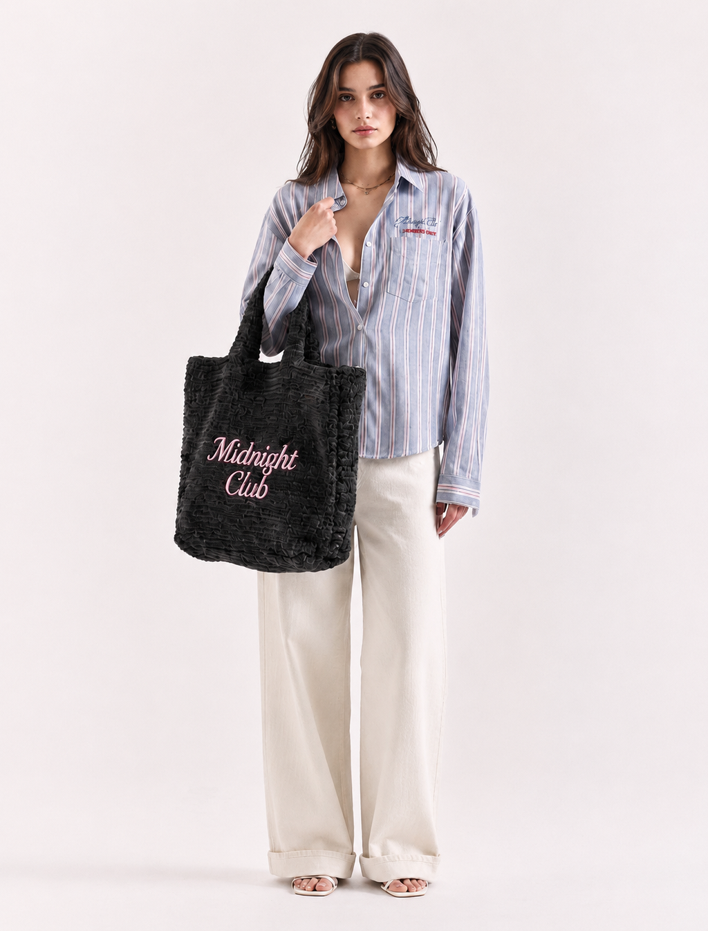 Costal blue stripe relaxed fit shirt
