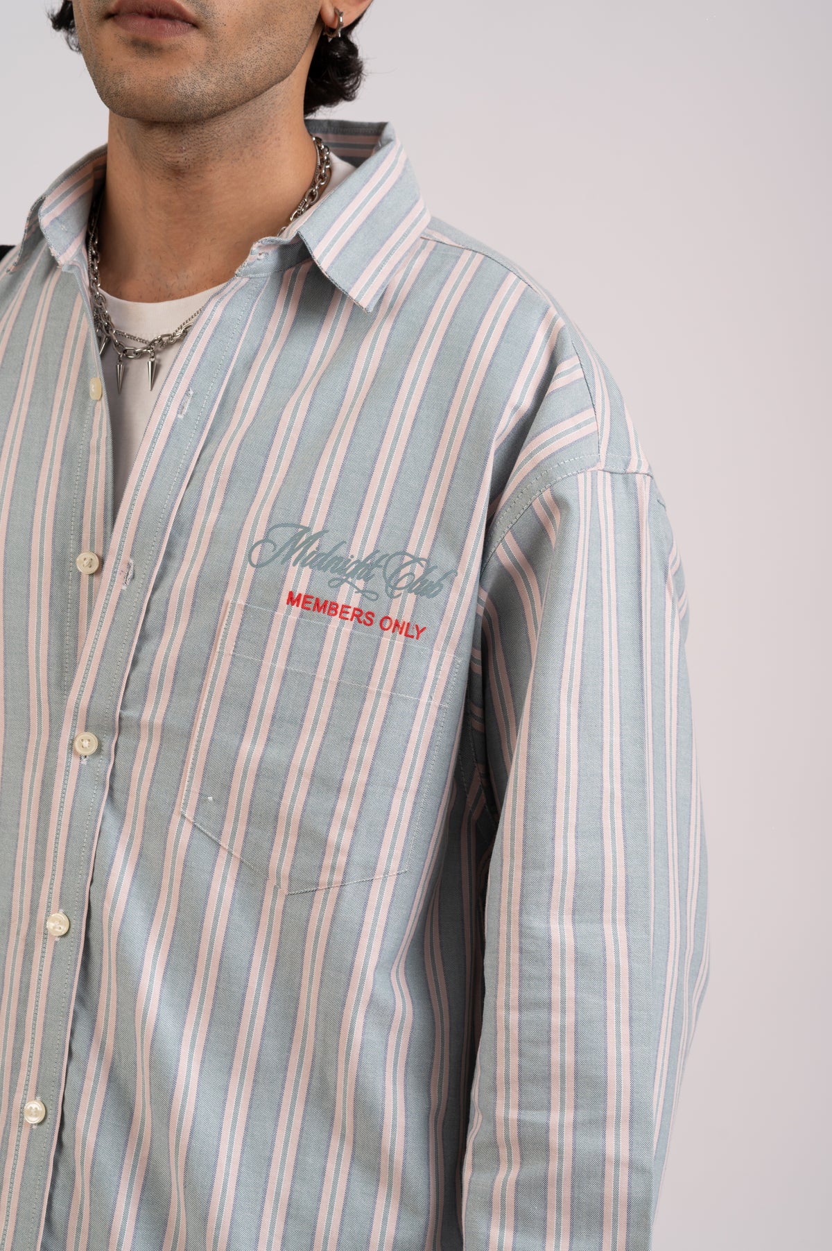 Costal Blue Stripe Cotton Shirt- Relaxed Fit
